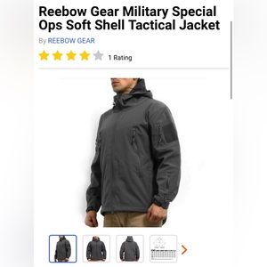 Reebow XL dark gray special ops soft shell tactical jacket